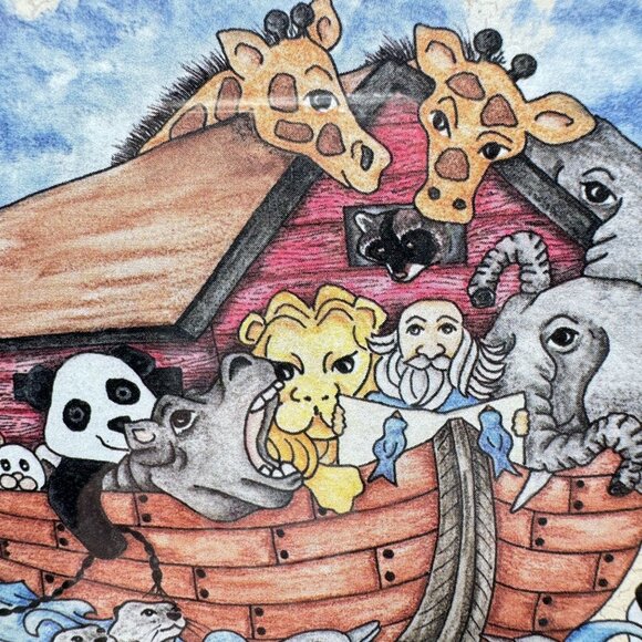 Noahs Ark Child Baby Room Art Prints In Oak Frames 6"x8" Set Of 2 1993 - 96 - Picture 9 of 13